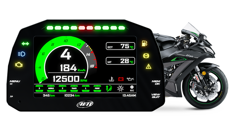 Kawasaki ZX-10R with MXK10 Dash