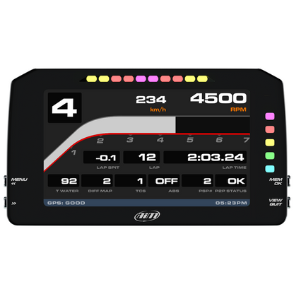 AiM MXP 1.3 6" TFT Motorcycle Display Dash Data Logger - AimShop.com