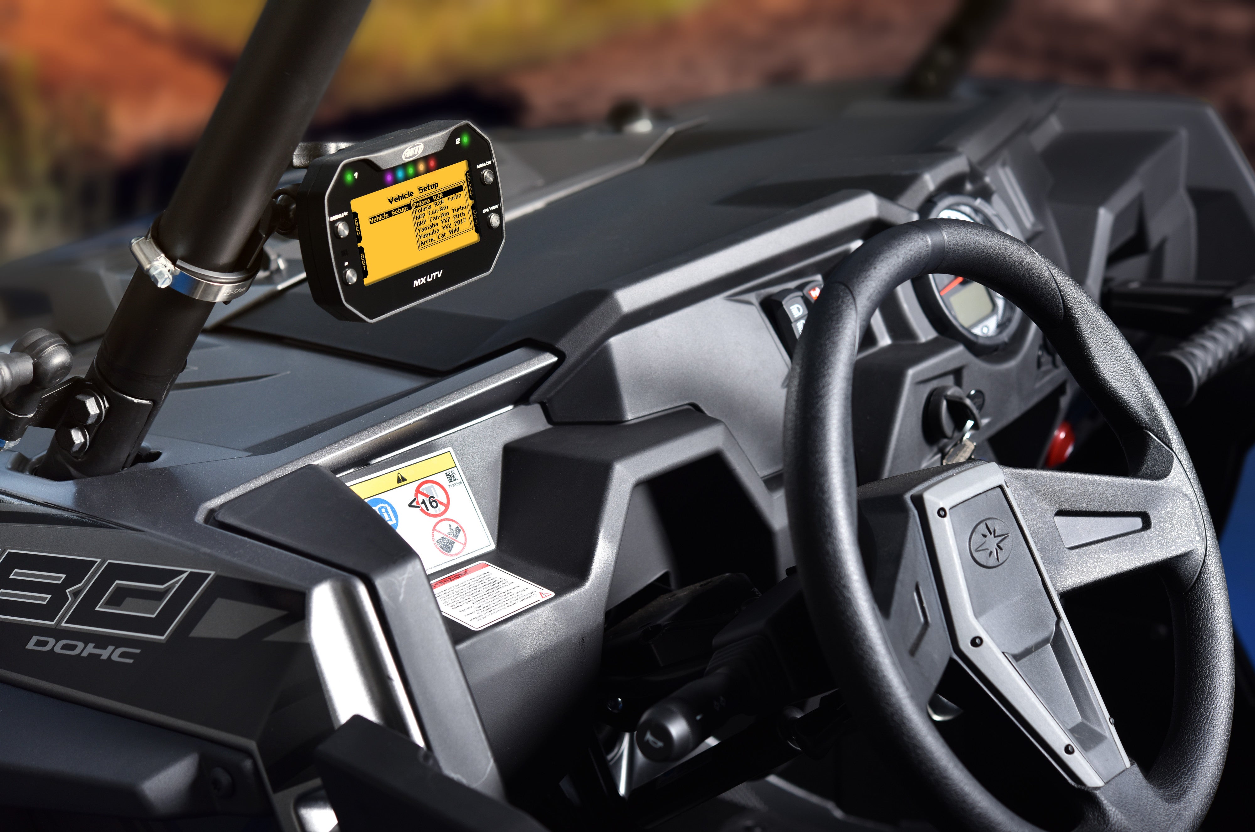 The Aim MX UTV integrated into the cockpit.