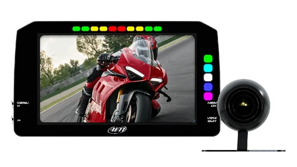 Motorcycle Rear View Camera with Dash to Showcase Camera View