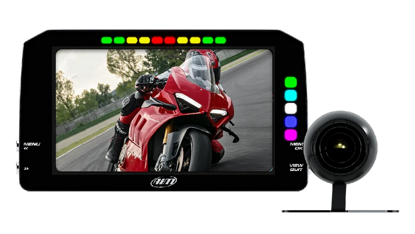 Motorcycle Rear View Camera with Dash to Showcase Camera View