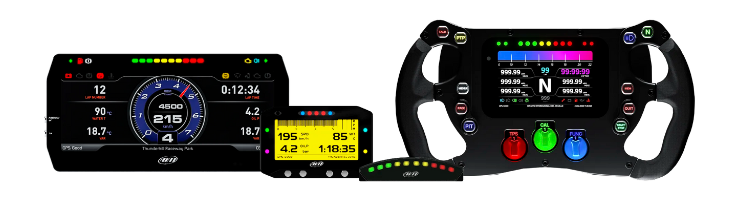 Aim Displays, Shift Light & Steering Wheel