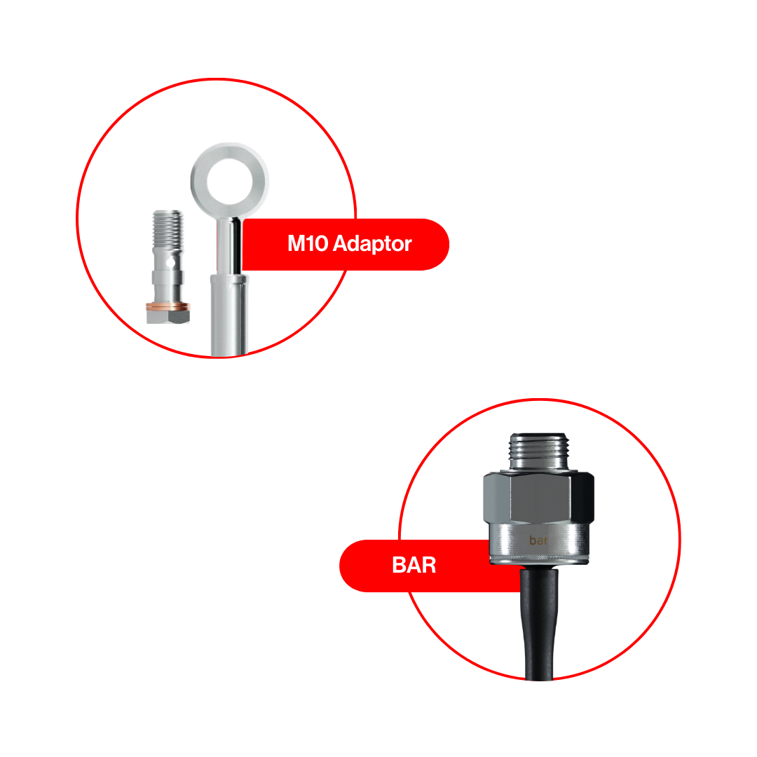Brake pressure sensor is available in PSI or Bar variants