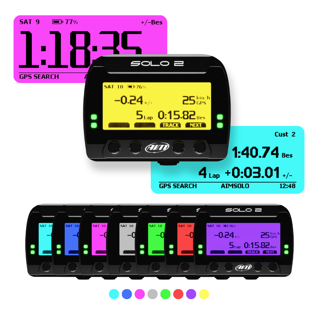 Showcase of the Solo 2 DL backlight colour options