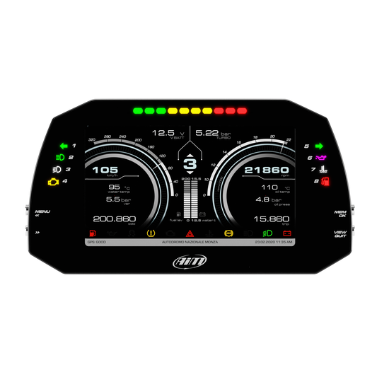 AiM MXG 1.3 Strada 7" TFT Dash Display with Road Icons - AimShop.com