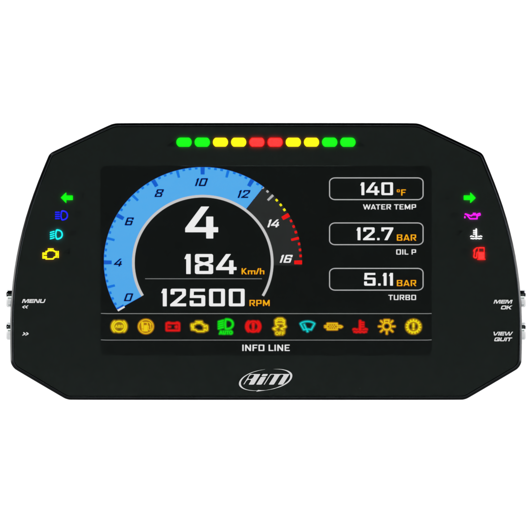 AiM MXG 1.3 Strada IVA Compliant 7" Dash Display Plug and Play, Kit Car Display - AimShop.com