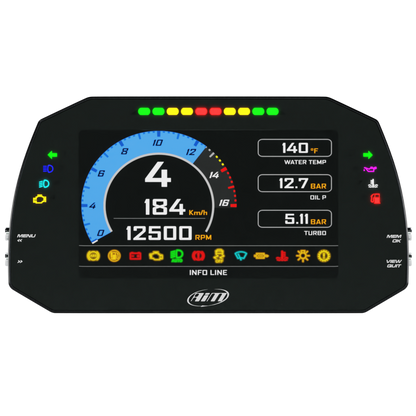 AiM MXG 1.3 Strada IVA Compliant 7" Dash Display Plug and Play, Kit Car Display - AimShop.com