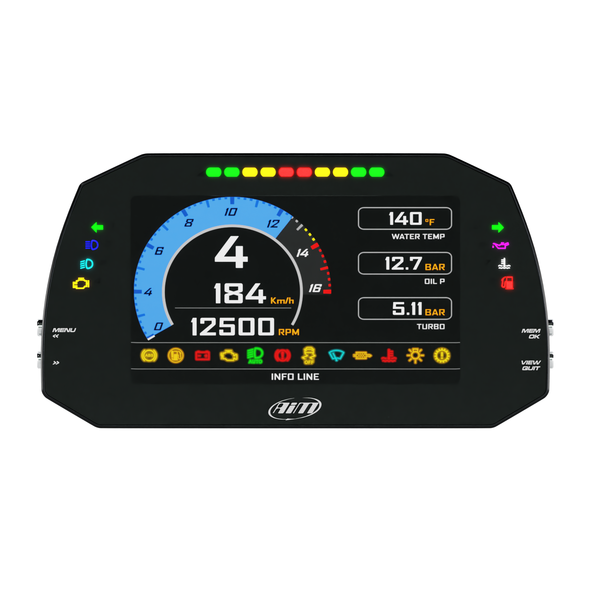 AiM MXG 1.3 Strada IVA Compliant 7" Dash Display Plug and Play, Kit Car Display - AimShop.com