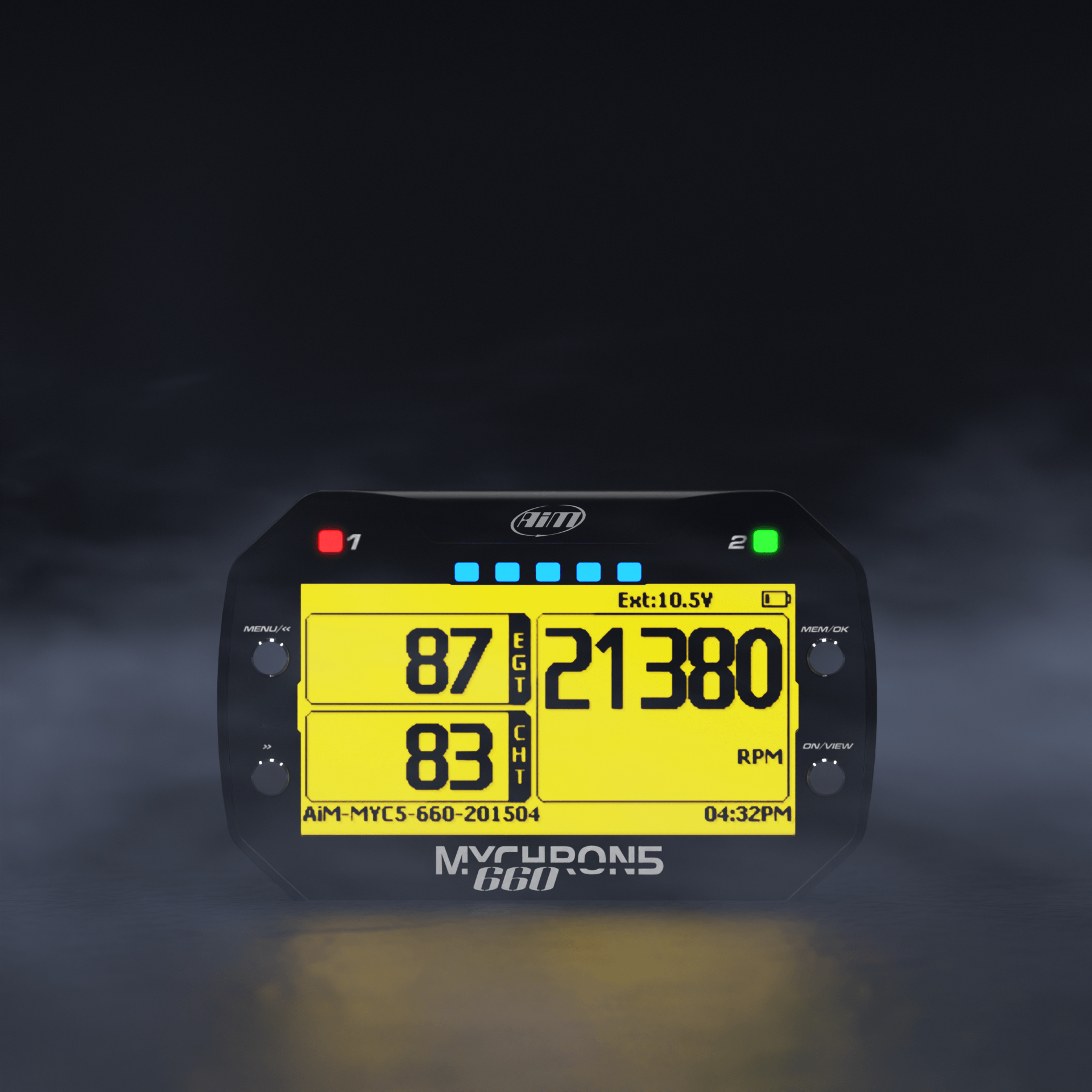 The MyChron5 660 on a foggy background