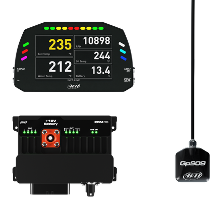 AiM PDM08 With 5" Race Icons Display GPS Data Logging Kit - AimShop.com