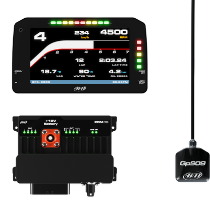 AiM PDM08 With 6" Race Icons Display GPS Data Logging Kit - AimShop.com
