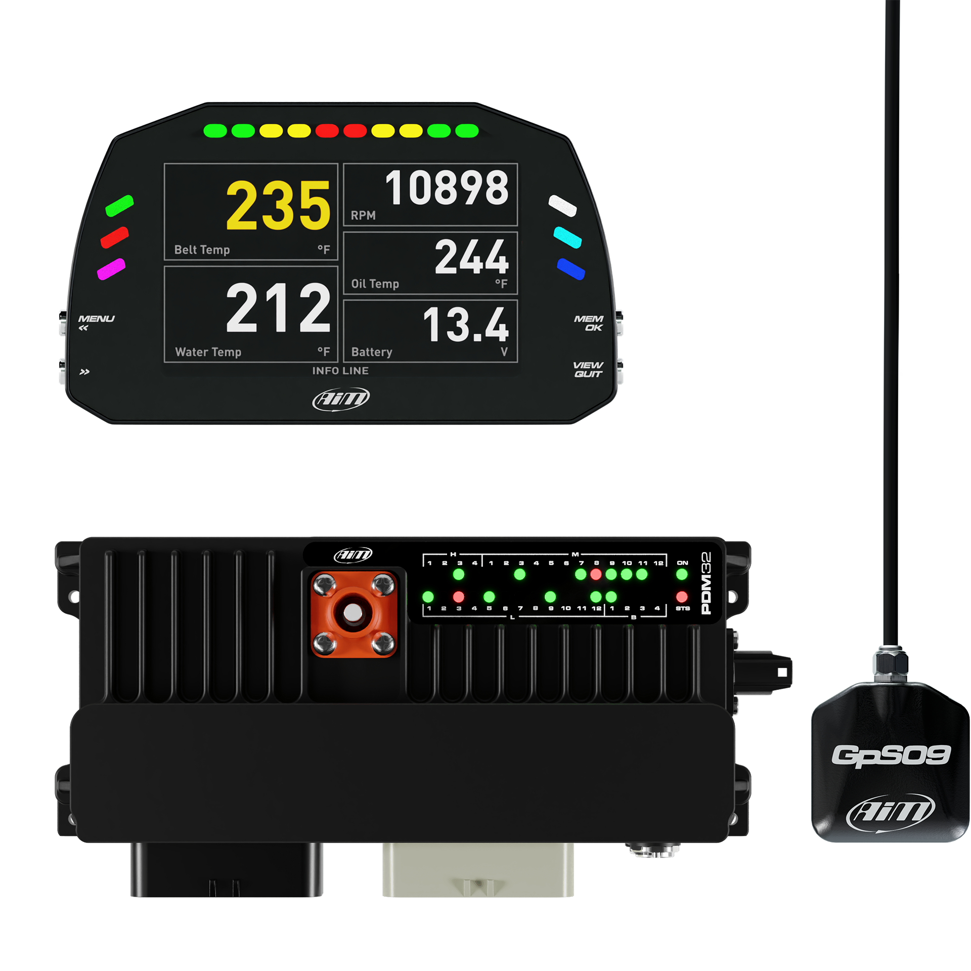 AiM PDM32 With 5" Race Icons Display GPS Data Logging Kit - AimShop.com