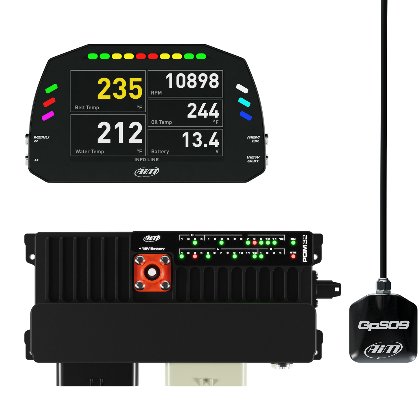 AiM PDM32 With 5" Race Icons Display GPS Data Logging Kit - AimShop.com
