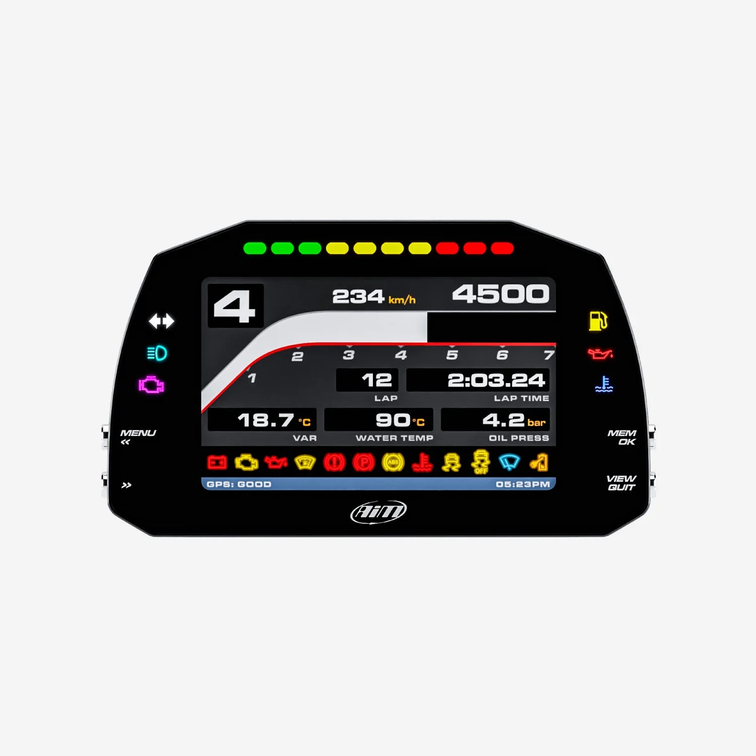 Aim 5" TFT Dash Display with Road Icons for PDM08/PDM32 - AimShop.com