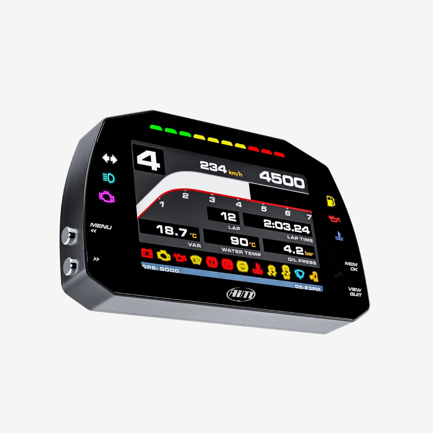 Aim 5" TFT Dash Display with Road Icons for PDM08/PDM32 - AimShop.com