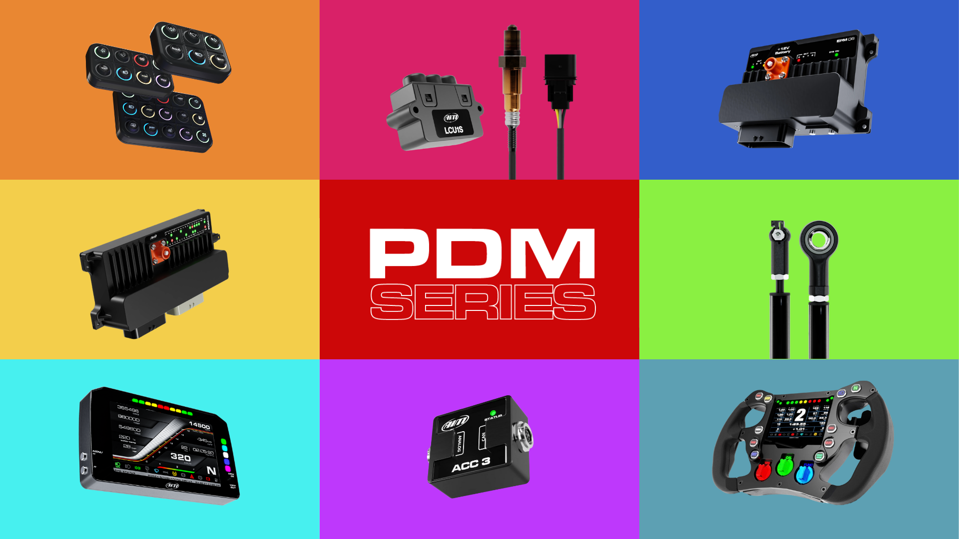 PDM Dash Displays Expansions list; SmartyCam 3 Sport, ACC3, Data Hub, GPS and more.