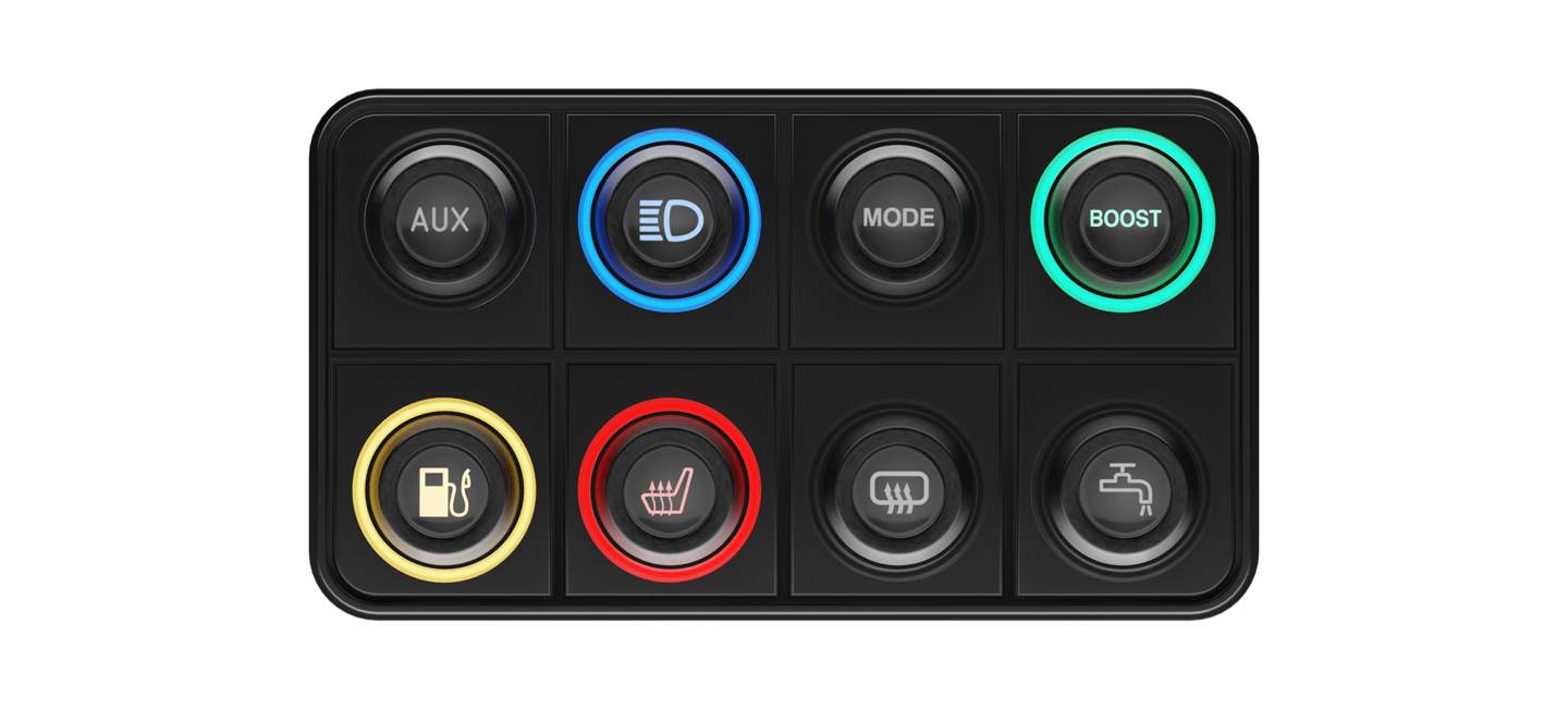 Laser-Etched Inserts on Keypad