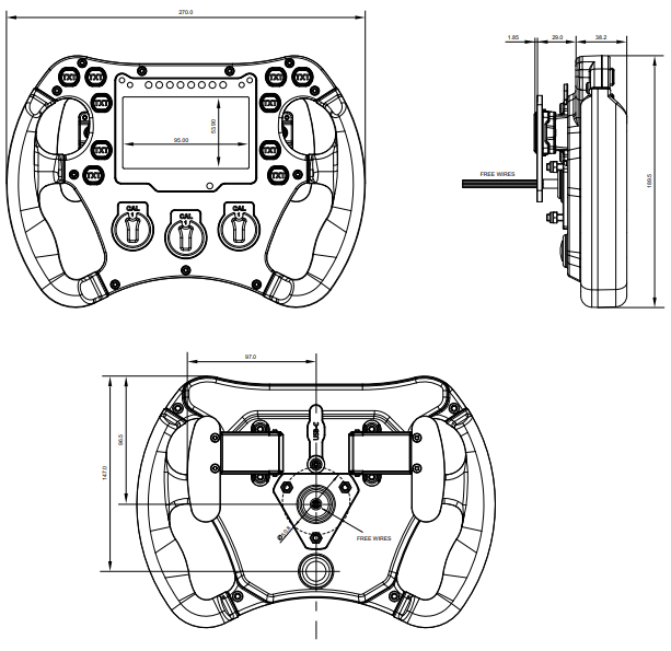 SW4 270 MY26 Formula Steering Wheel free wires diagram
