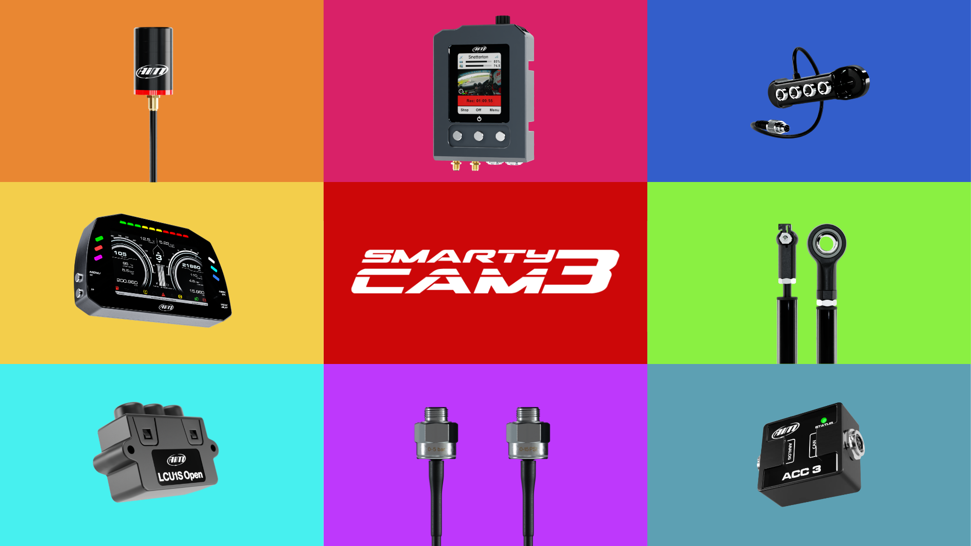 Expand your SmartyCam 3 GP with an MXS display, ACC3, Data Hub and sensors