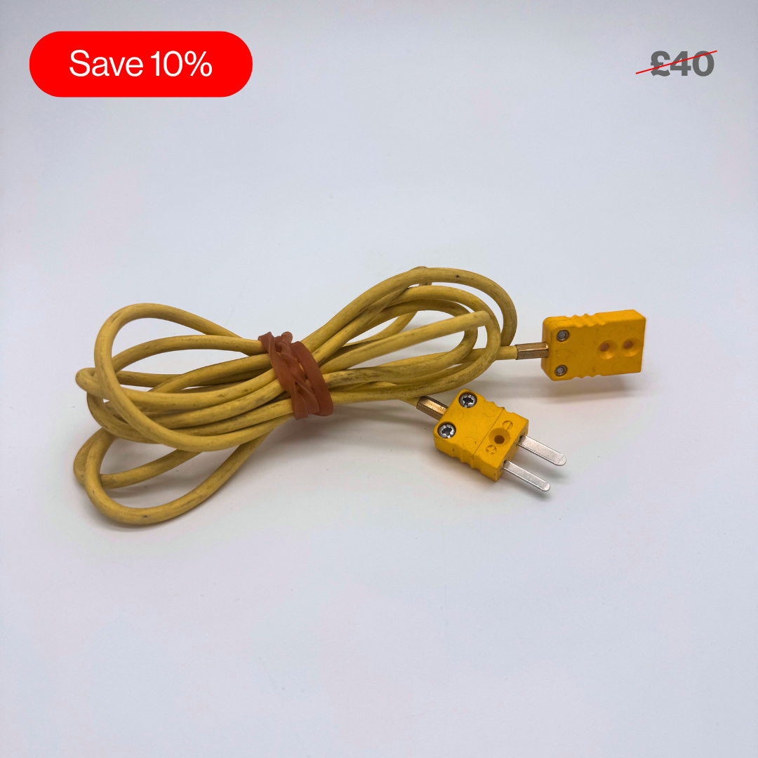 Second-Life Aim TC Yellow Male to Female Thermocouple Patch Lead