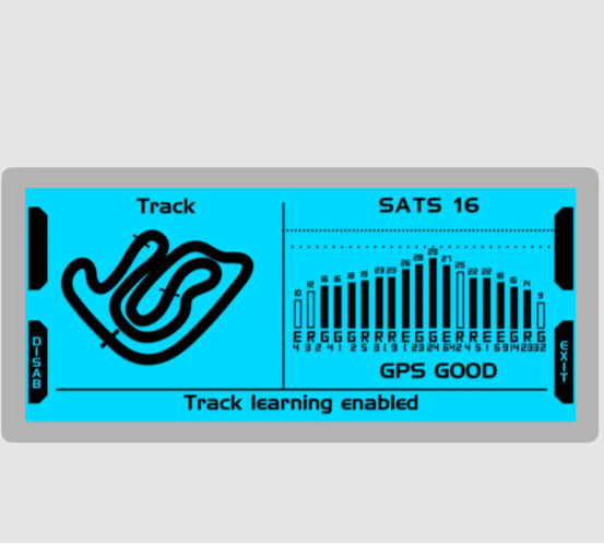 Aim MyChron 6 Automatic Track Recognition on Display