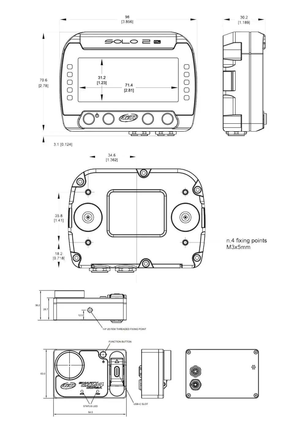 Solo 2 DL & SmartyCam 4 Corsa diagram