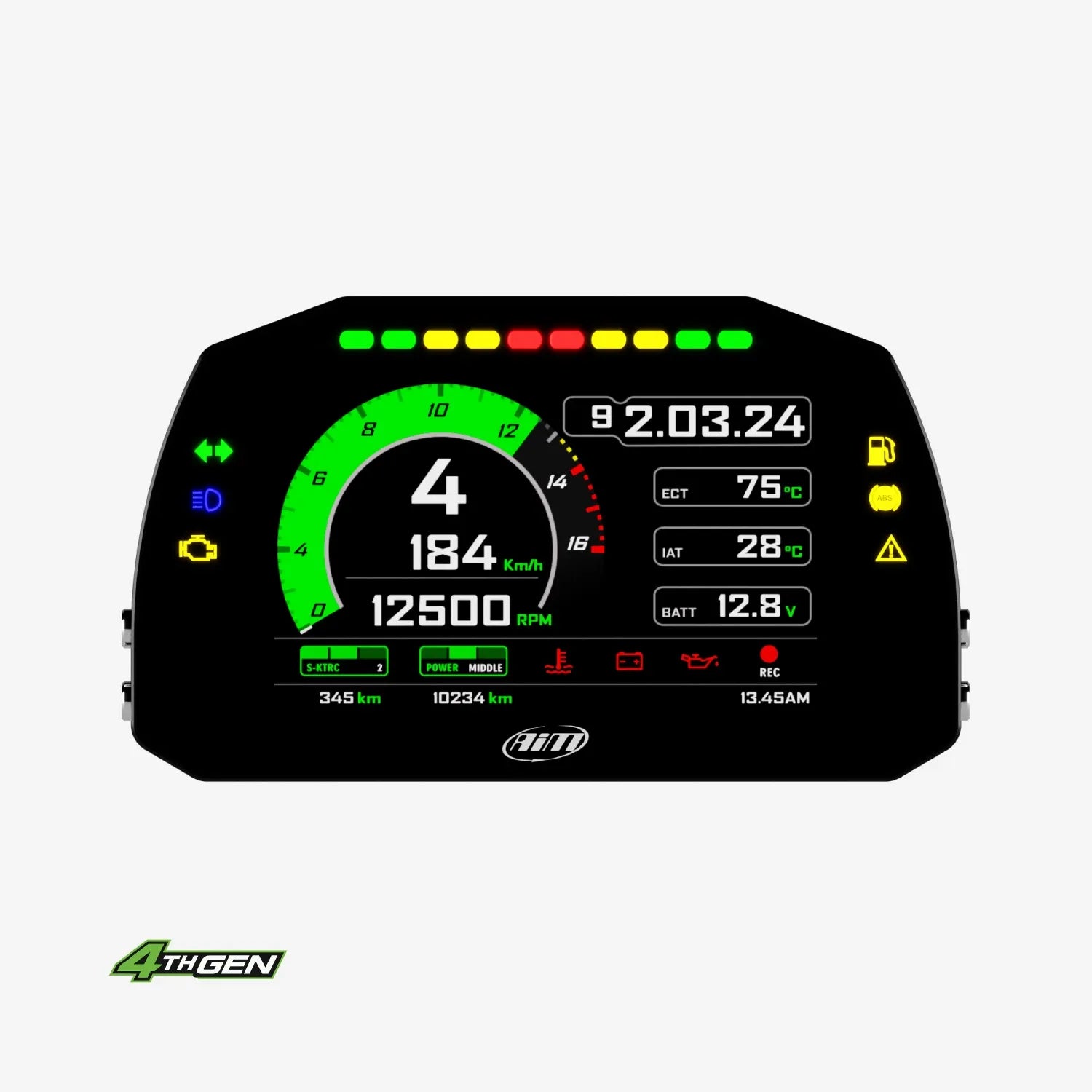 Aim MXK10 Kawasaki Ninja ZX-10r plug & play dash logger - AimShop.com