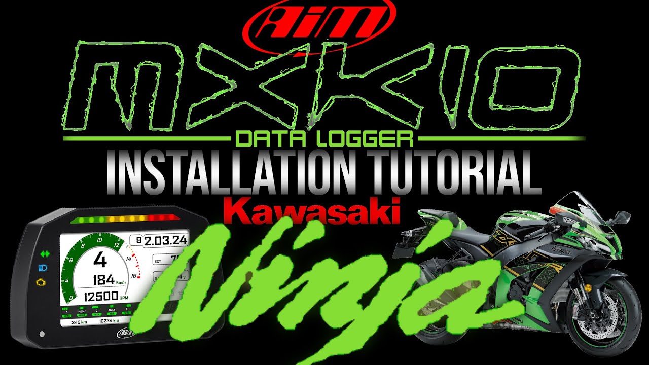 Aim MXK10 Kawasaki Ninja ZX10r plug play dash logger | AimShop.com