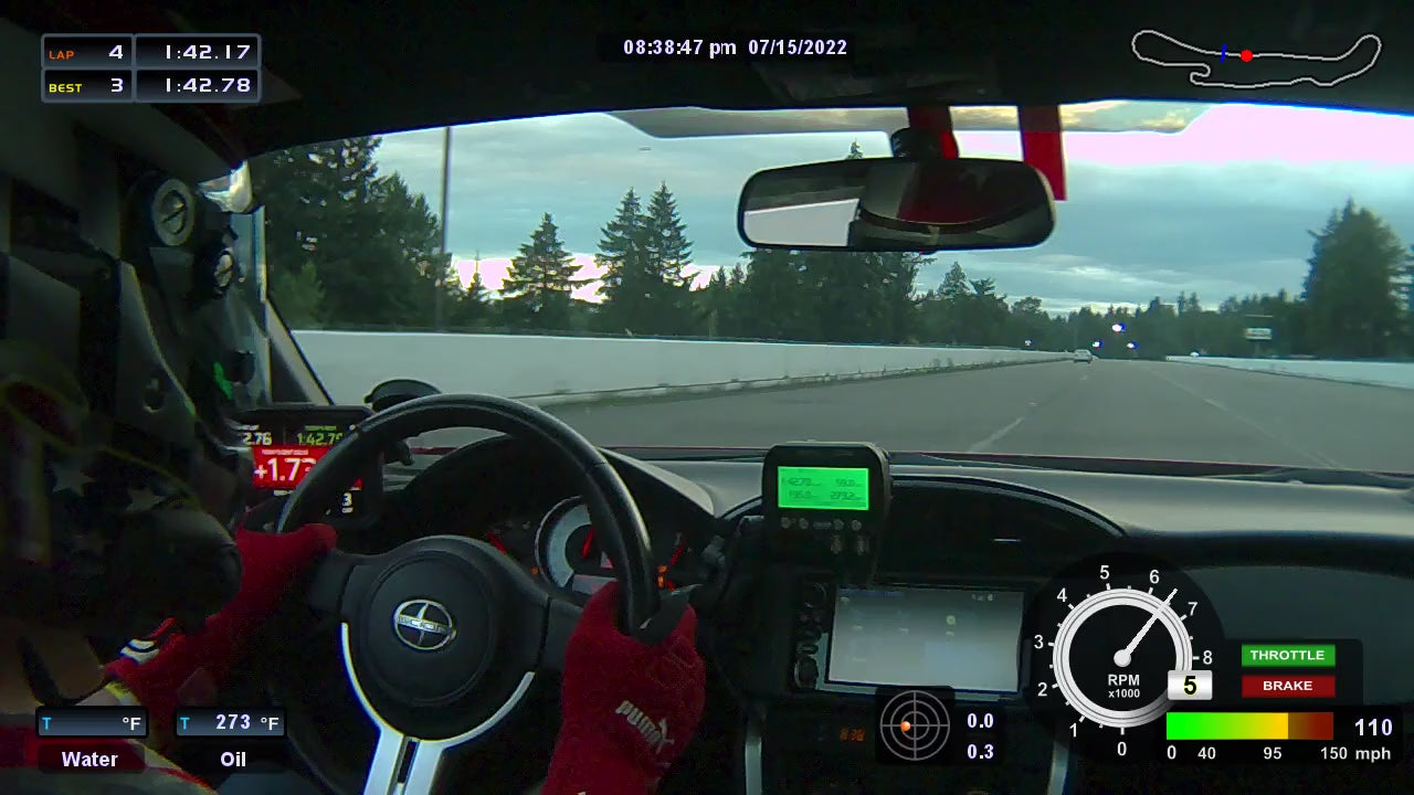 Load video: SmartyCam Sport video footage showing Solo 2 DL in a motorsport setup