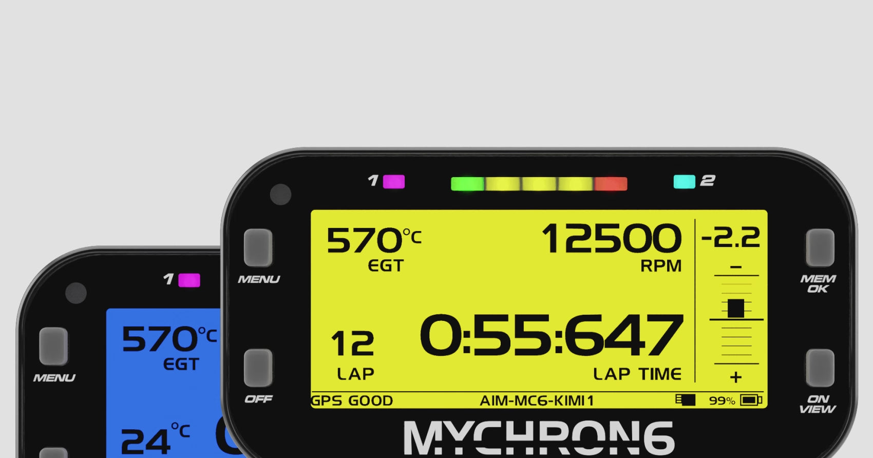 Load video: The advanced display features, and backlight colours, of the MyChron 6
