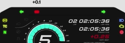 Load video: Delta times LED display feedback on the MXPS Suzuki Bike Display