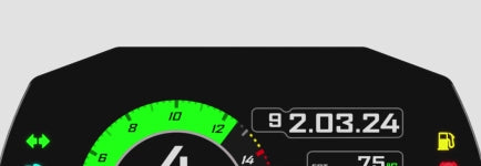 Load video: Integrated shift light array interface and customisable alarms for the MXK10 Kawasaki Bike Display
