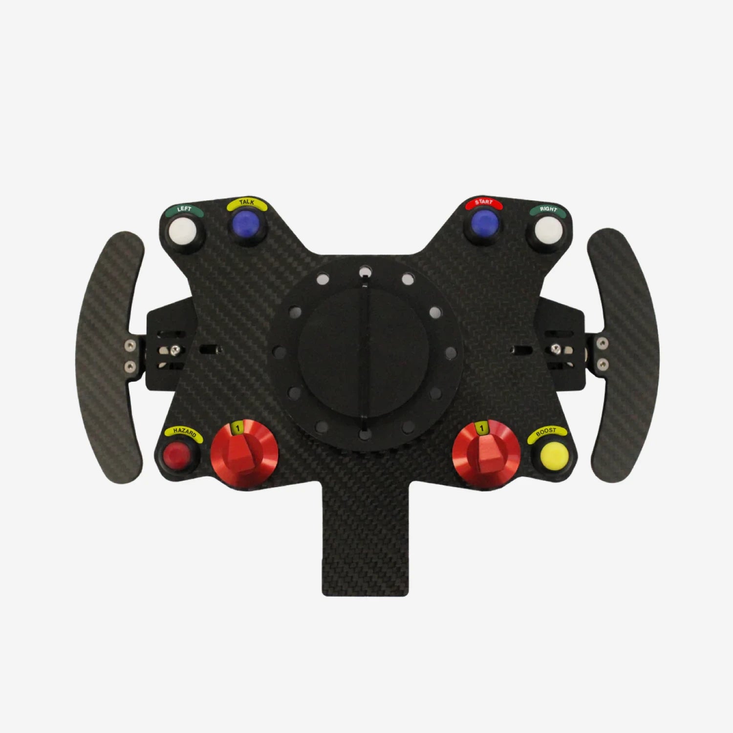Carbon 8 Button Wireless Steering Wheel Plate with Paddle Shifters - AimShop.com