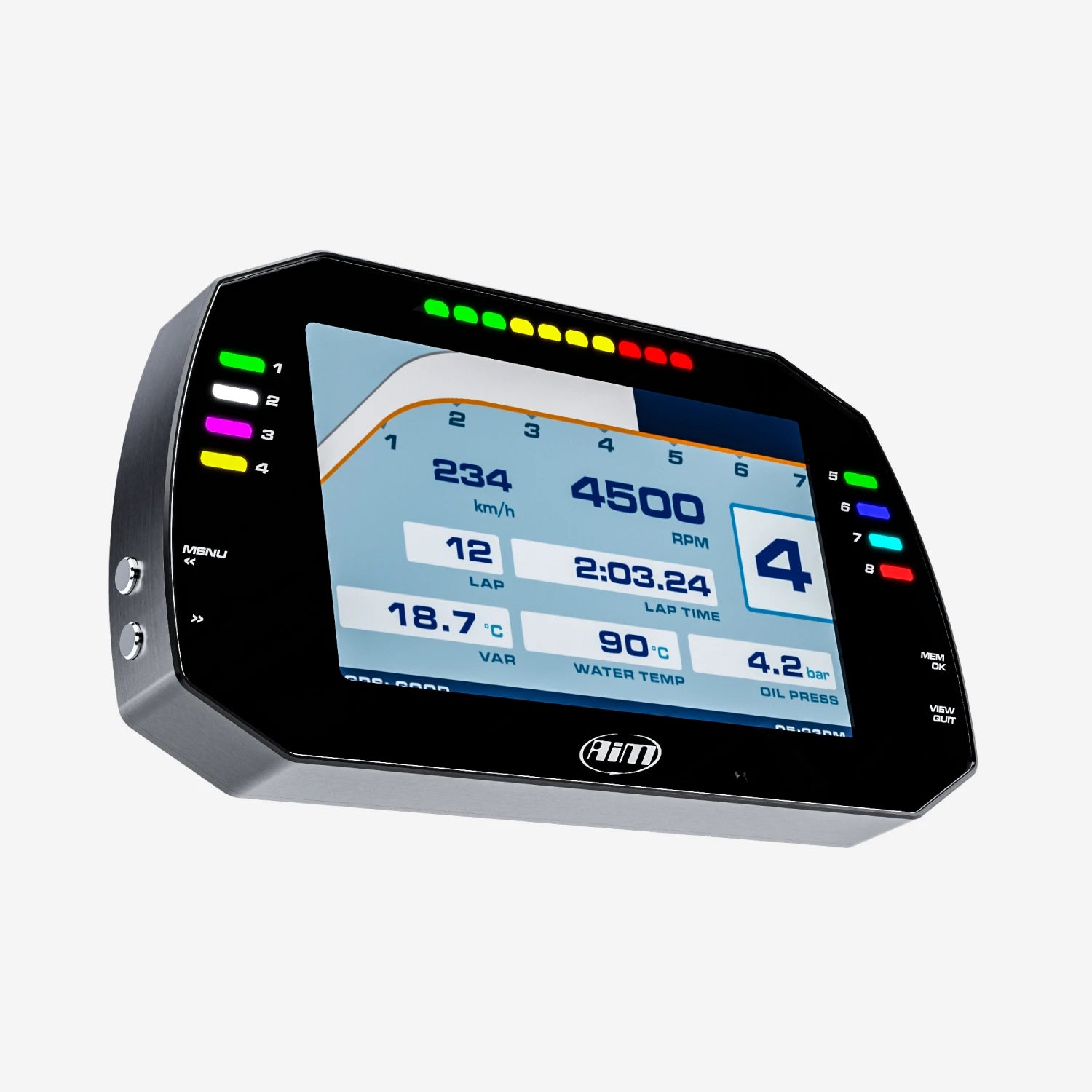 Aim MXG 1.3 Strada Light 7" TFT Dash Display with Race Icons - AimShop.com