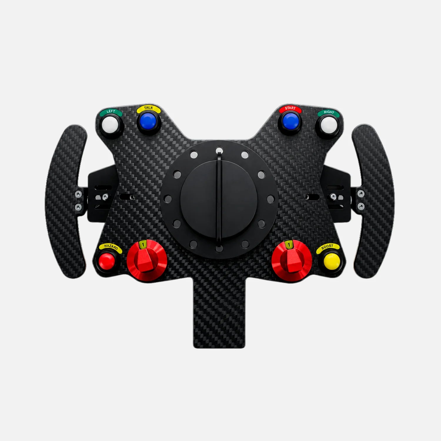 Carbon 8 Button Wireless Steering Wheel Plate with Paddle Shifters