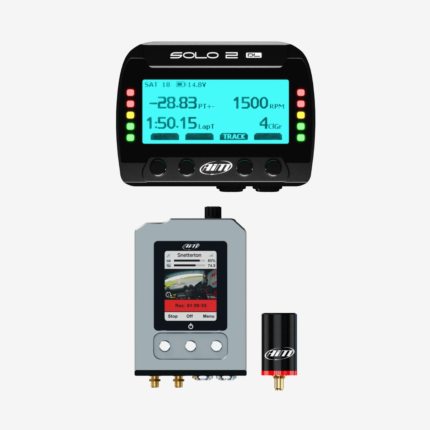 Aim Solo 2 DL + SmartyCam 3 GP HD Car Lap Timer Track Day Kit - AimShop.com