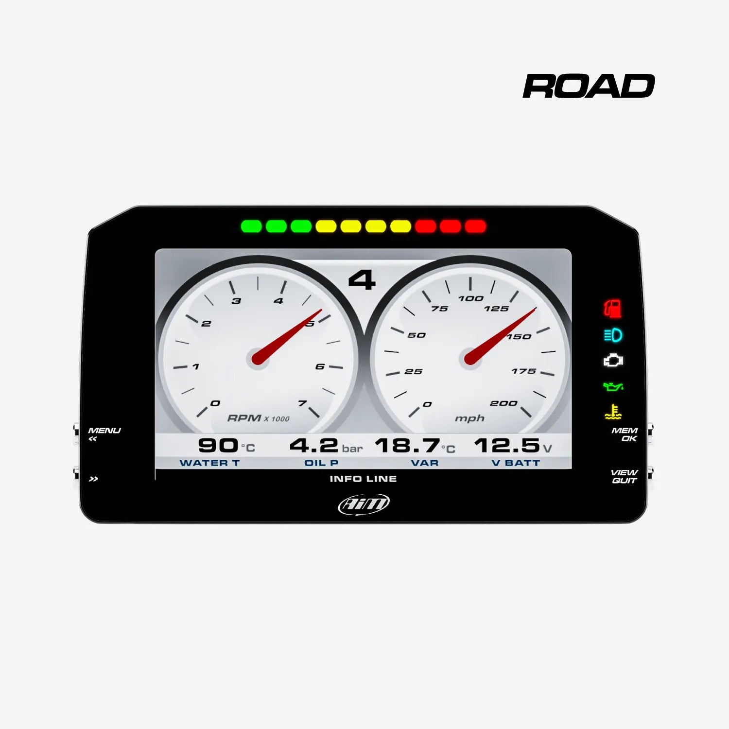 Aim MXP 1.3 Strada 6" TFT Car Dash Display with Road Icons