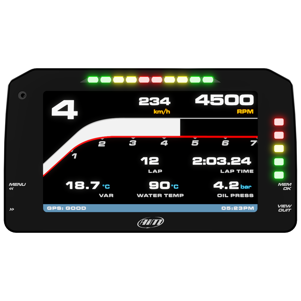 AiM 6" TFT Dash Display with Race Icons for PDM08/PDM32 - AimShop.com