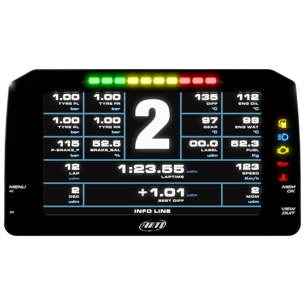AiM 6" TFT Dash Display with Road Icons for PDM08/PDM32 - AimShop.com