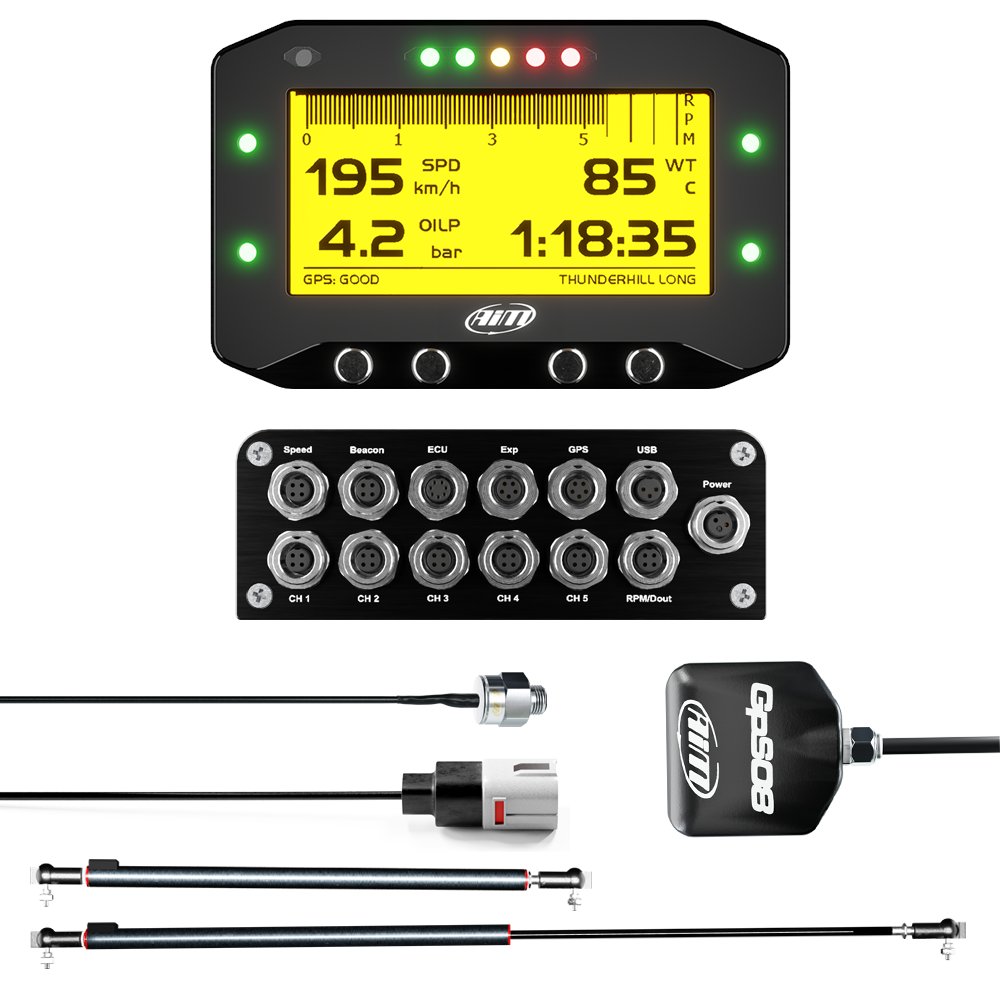 AiM Ultimate GS Dash & EVO4S Motorcycle Data Logging Kit - AimShop.com