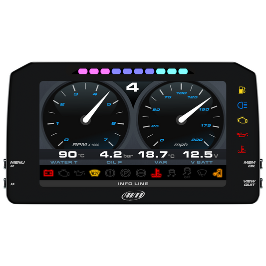 AiM MXP 1.3 Strada 6" TFT Dash Display with Road Icons - AimShop.com