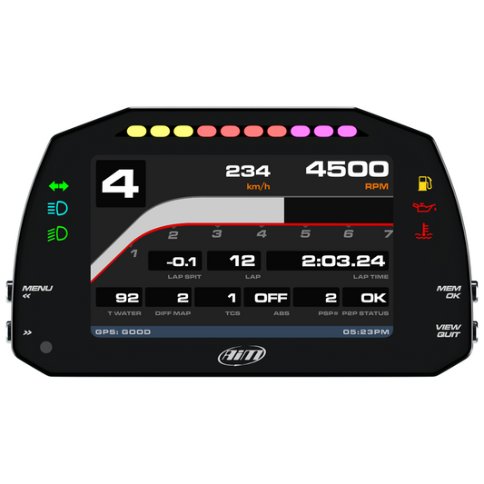 AiM MXS 1.3 Strada IVA Compliant 5" Dash Display Plug & Play, Kit Car Display - AimShop.com