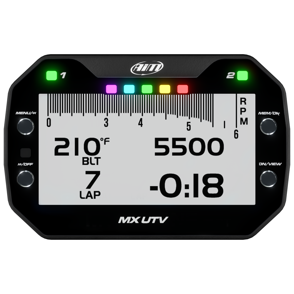 AiM MX UTV LCD Dash Logger with Temperature Sensor - AimShop.com