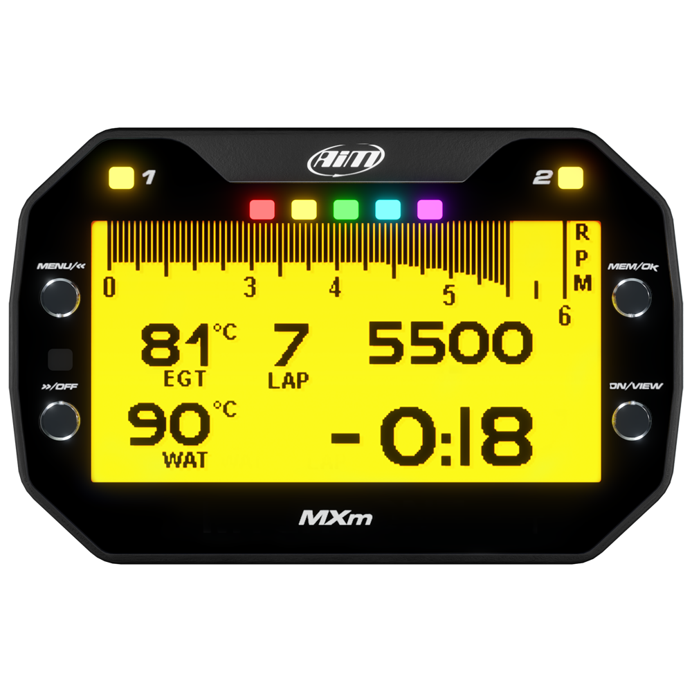 AiM MXm Motorcycle Data Logging Dash With GPS - AimShop.com