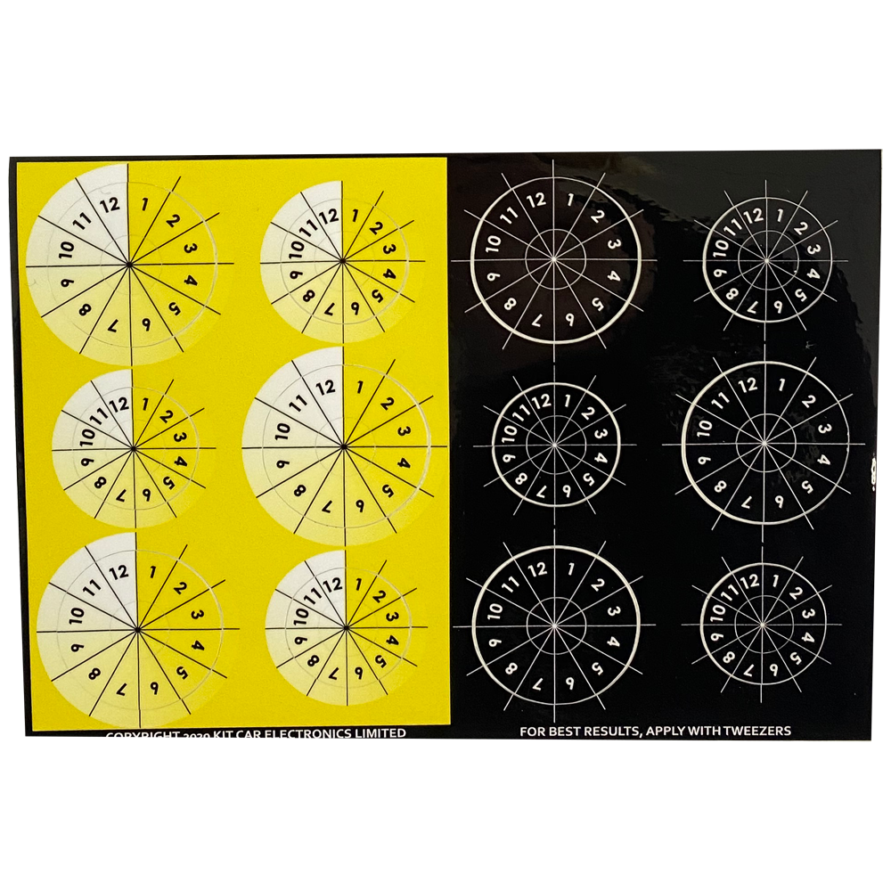 10 Channel Sticker Sheets for Wireless Steering Wheel Plate - AimShop.com