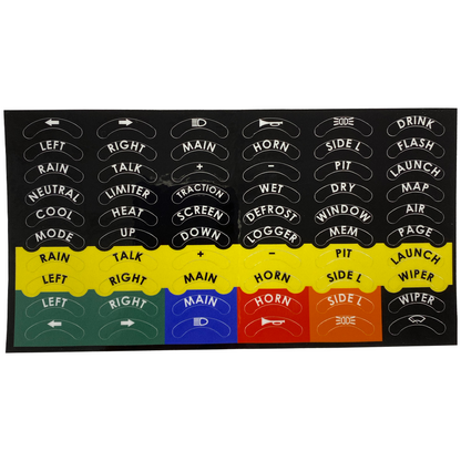10 Channel Sticker Sheets for Wireless Steering Wheel Plate - AimShop.com