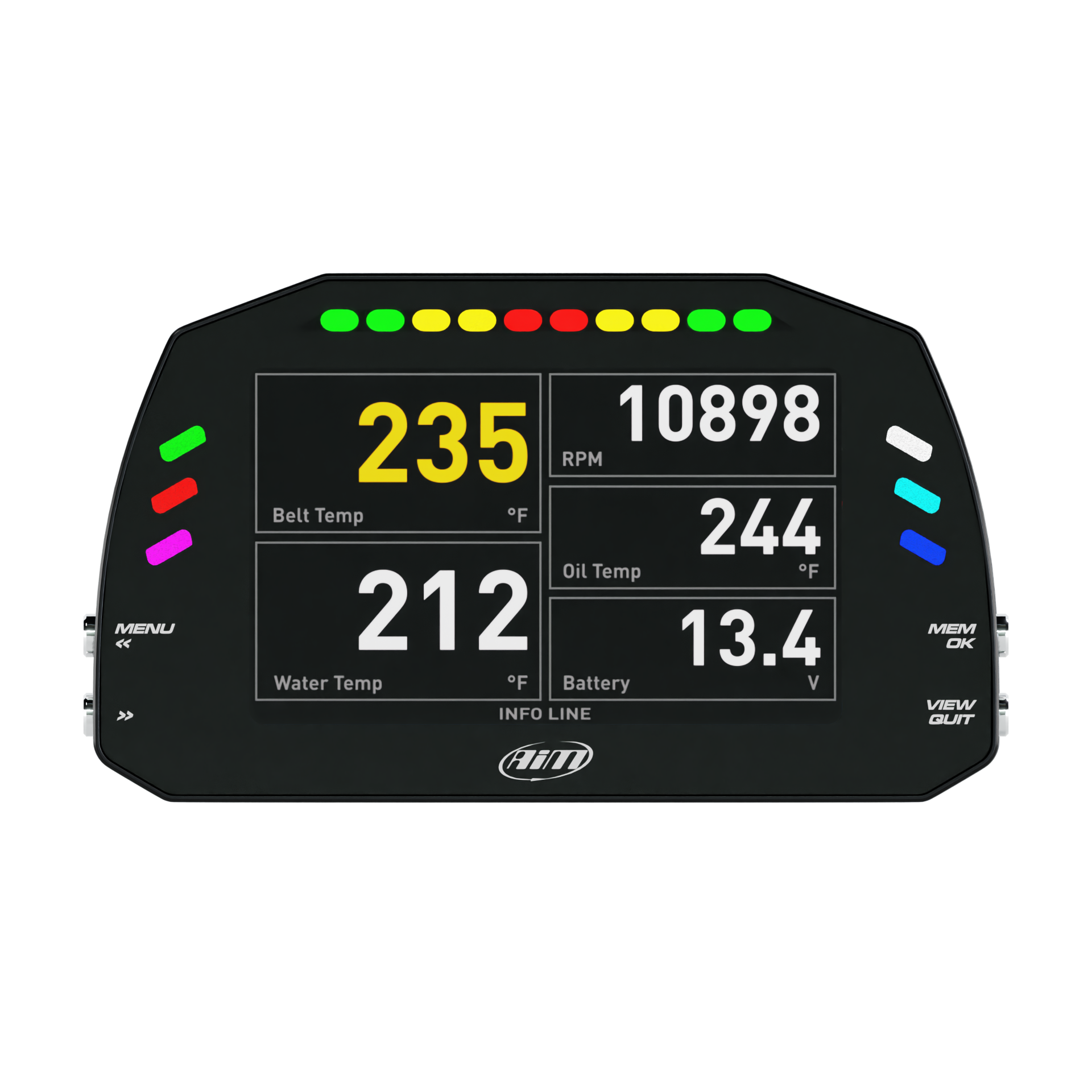 AiM 5" TFT Dash Display with Race Icons for PDM08/PDM32 - AimShop.com