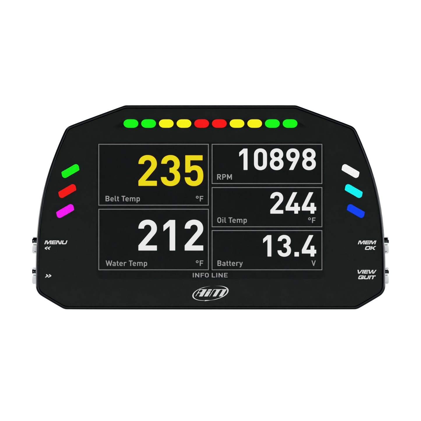 AiM 5" TFT Dash Display with Race Icons for PDM08/PDM32 - AimShop.com