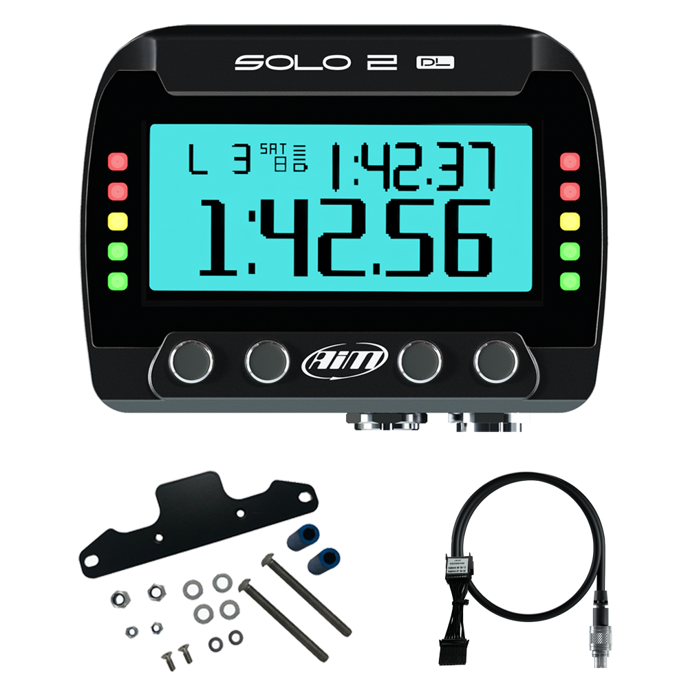 Yamaha YZF-R1 (2004-2008) & YZF-R6 (2006-2016) AiM Solo 2 DL Plug & Play Lap Timer Kit - AimShop.com